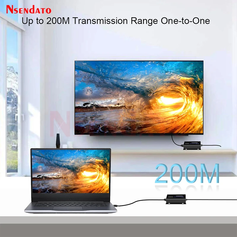 LKV383POE V5.0 1080p @ 60Hz 120M HDM POE extensor sobre IP Cat6 Ethernet Switch HDMI Video transmisor y receptor Kit para PC TV