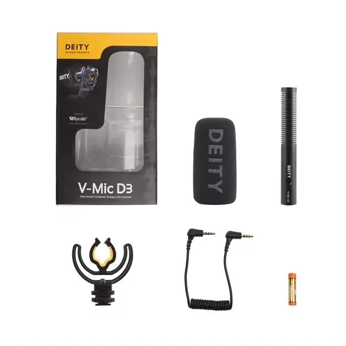 Deity V-Mic D3 Câmera Smartphone Vídeo Microfone condensador super cardióide para filmadoras DSLR DV