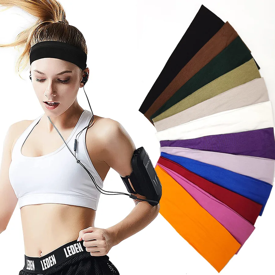 

New Stretch Sports Gym Elastic Headbands Non-Slip Sweatband Fitness Headwear for Women Yoga Hair Band Hair Accessories Wholesale