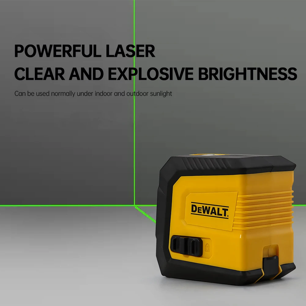 DEWALT 2 Line Professional Laser Level Green Laser Line Mini High Precision Laser Level Instrument Portable Horizontal Vertical