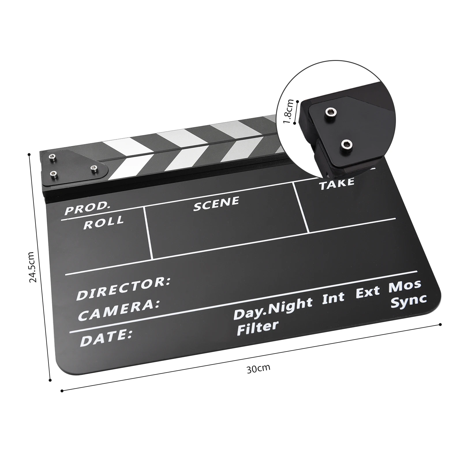 Acrylic Clapperboard Film Clapboard Movie Director's Slate Cut Action Scene  Board Film Slate Dry Erase Film clapperboard