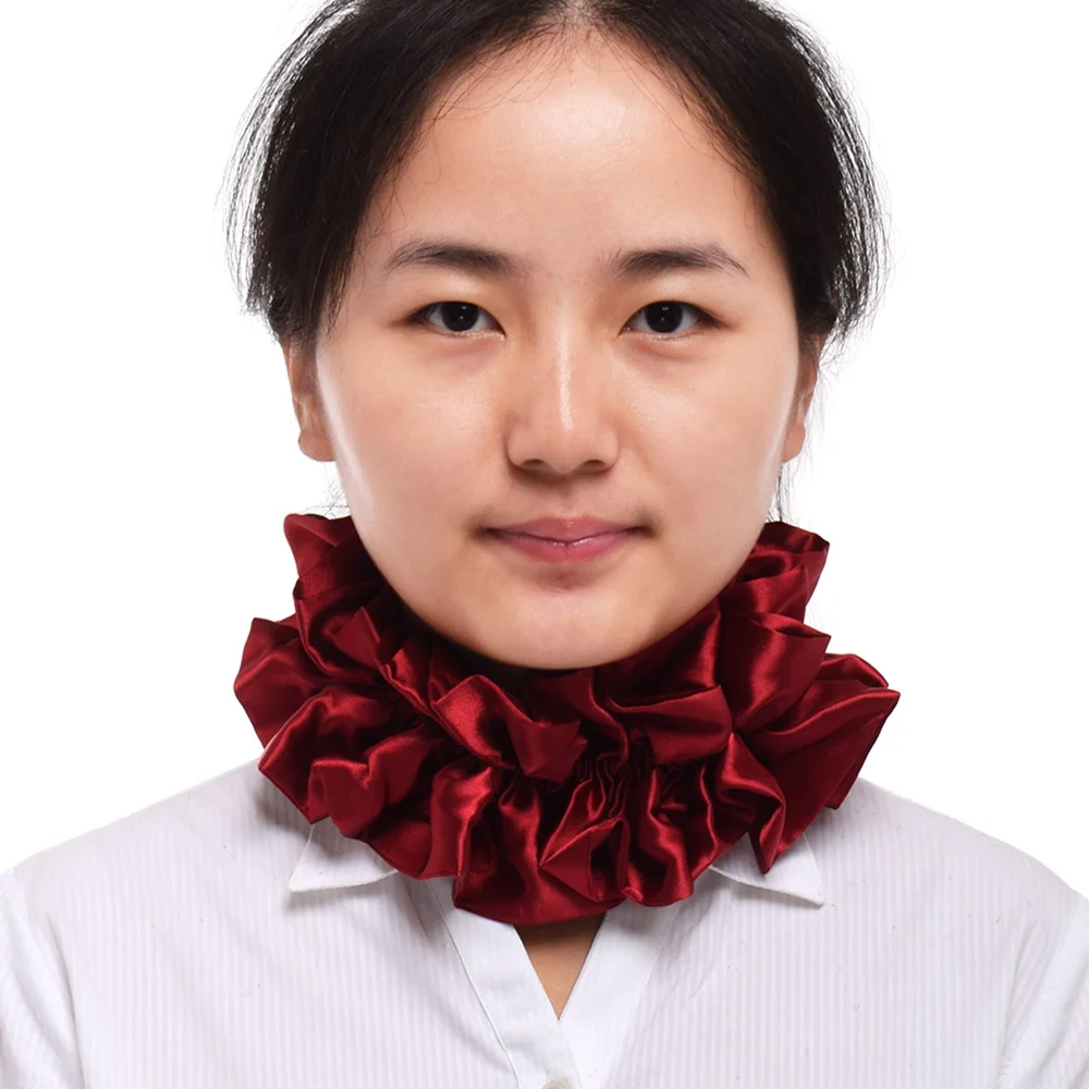 ピエロ コスプレ サテン フリル ネック ラフカラー コスチューム アクセサリー