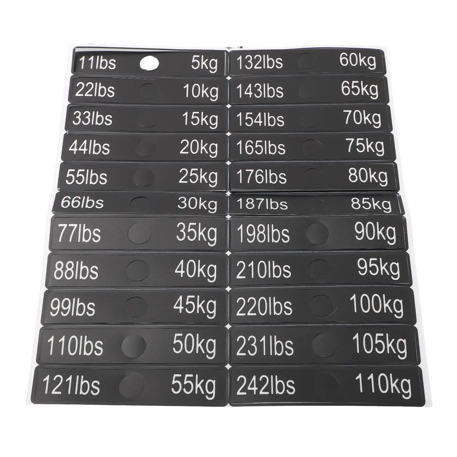 Brightness Weight Fitness Equipment Numbers Sticker Labels Made Of High Quality And Can Be Used For Fitness Equipment