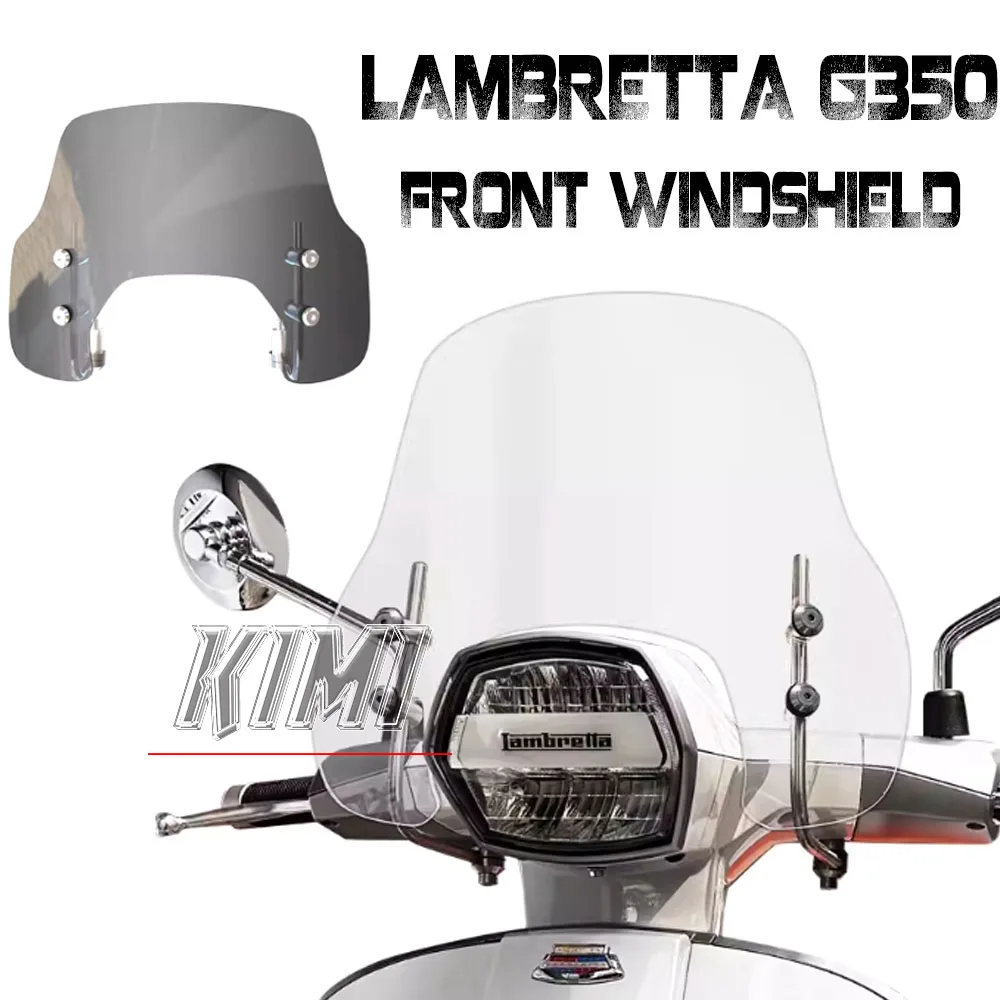 Motorcycle Front Windshield Heighten Widened Wind Deflector For Lambretta G350 Accessories For LAMBRETTA G350 2023