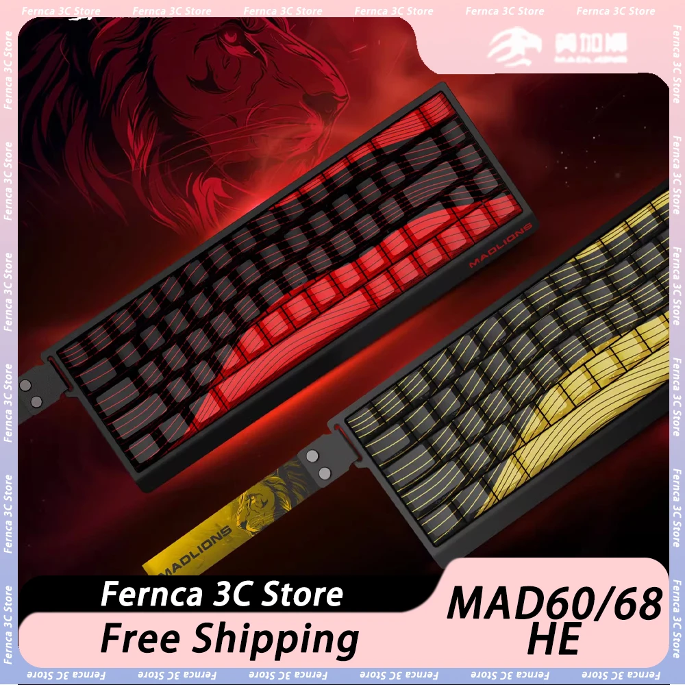 

Madlions MAD60/68 HE Magnetic Switch Keyboard Hot Swap 61/68 Key Wired Esports Gaming Office Mechanical Keyboard Customized Gift