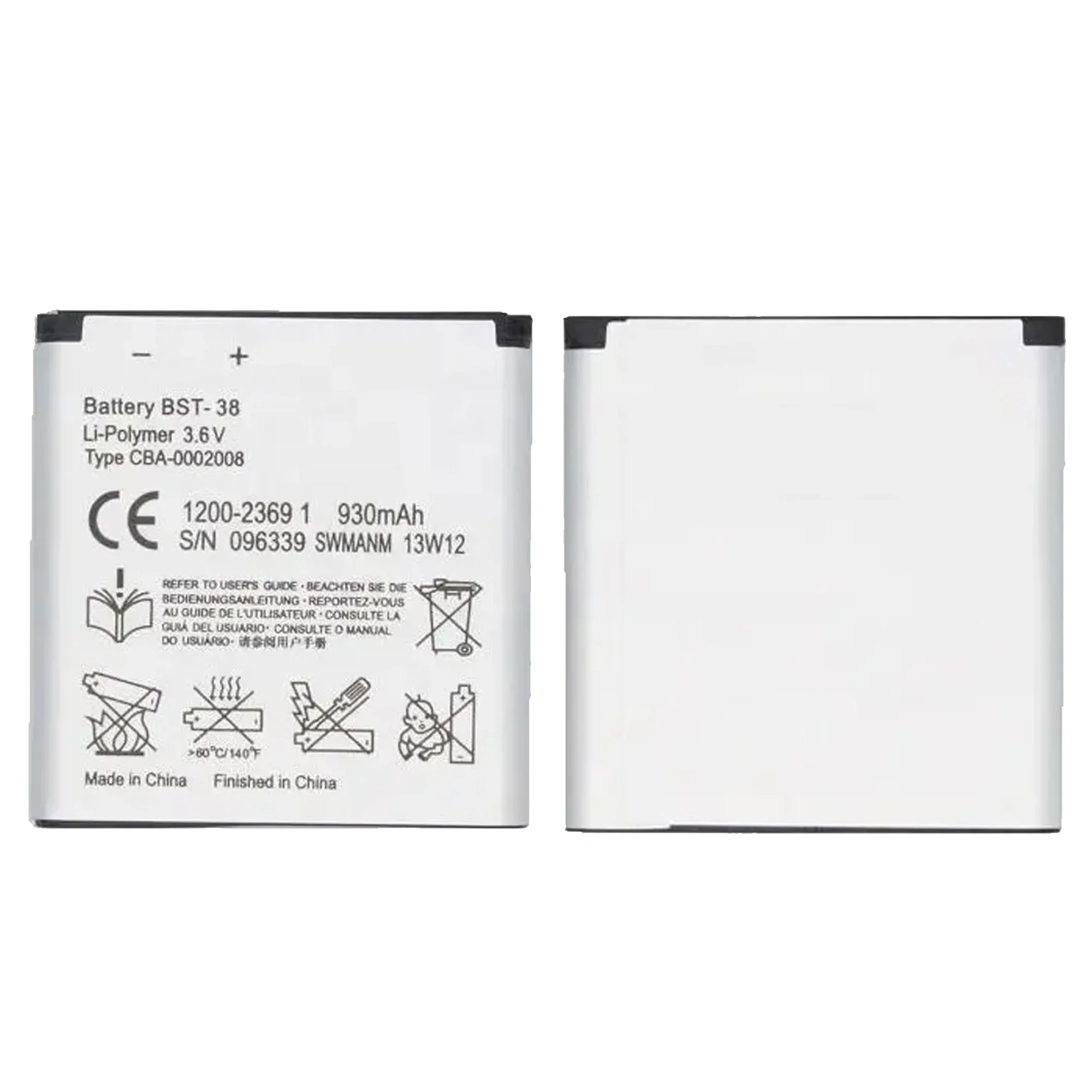 New 100%  BST-38 Battery For Sony Ericsson S500I W580I T650 K850I C902 K770 phone Batteries Bateria