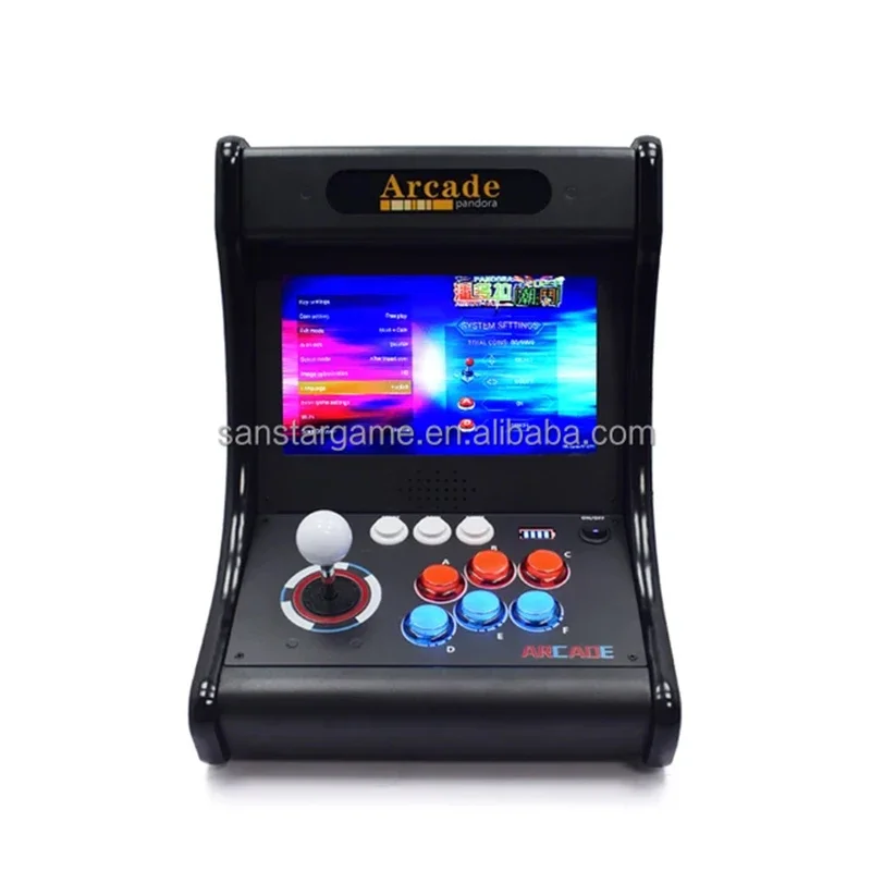 For Pandora WIFI 23000 Games 10.1 Inch LCD Arcade Console Bartop Cabinet Light Button Retro Game Console Arcade Gaming Machines