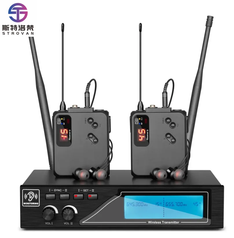 

Professional Dual Channel 4 Receiver in Ears Inalambricos Wireless In-Ear for Musicians