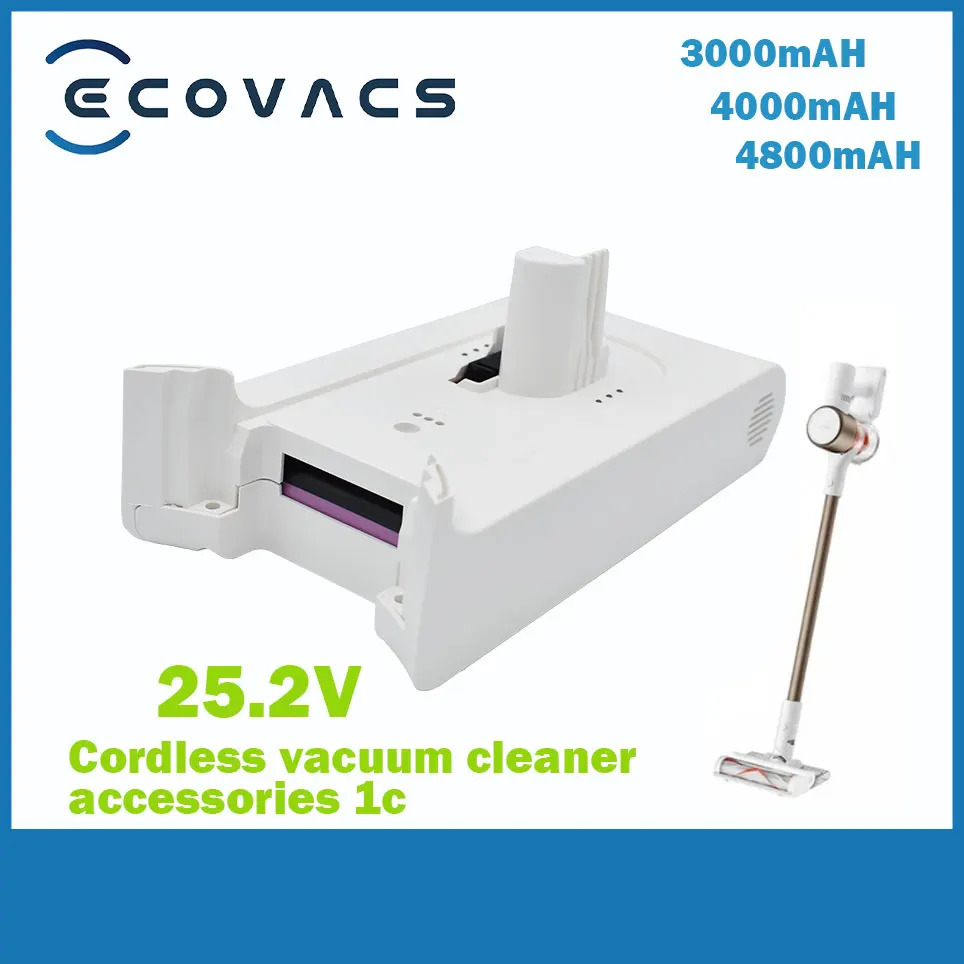 

Ecovacs25.2V handheld cordless vacuum cleaner accessory 1c SCWXCQ02ZHM replacement battery back 3000/4000/4800mAH