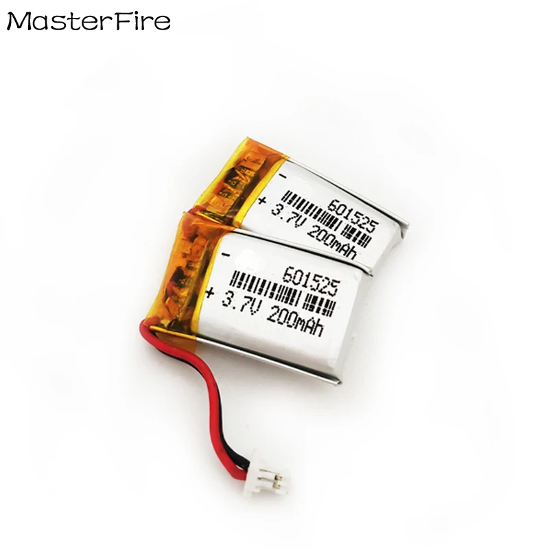 601525 200mah 3.7V Lithium Polymer Battery For Bluetooth Headset Smart Watch Voice Recorder Rechargeable Li-polymer Batteries