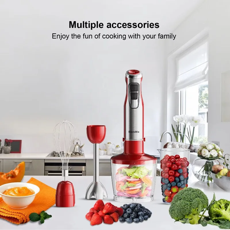 2026Cross-Border Foreign Trade Handheld Blender Juice Maker Cooking Stick Meat Grinder Homogenizer Plastic Push Button