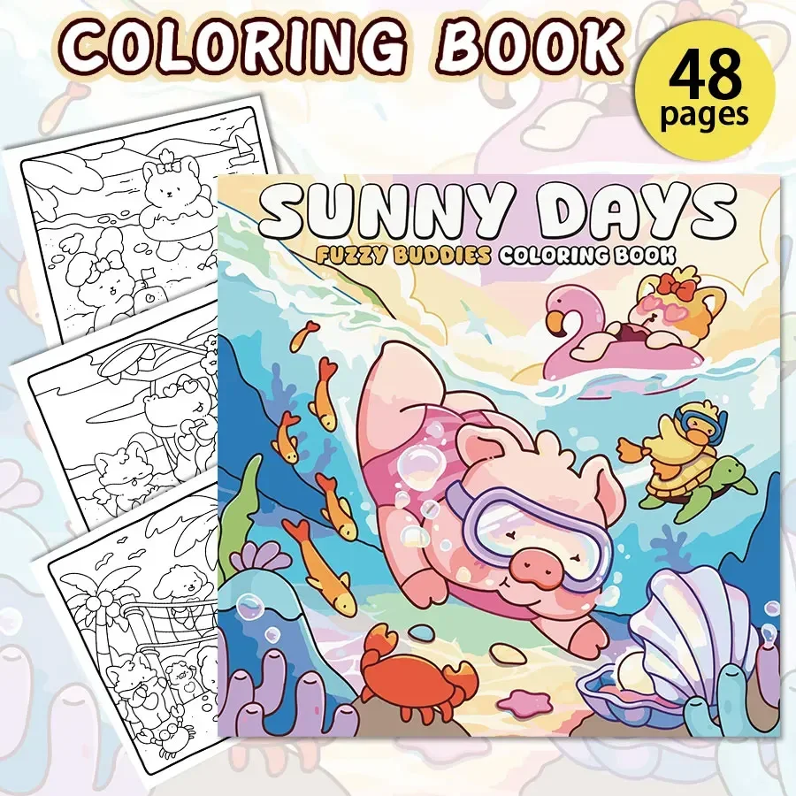 

Fantasy world coloring book, bold and simple line design, adult relaxation, parent-child DIY fun, stimulate creativity