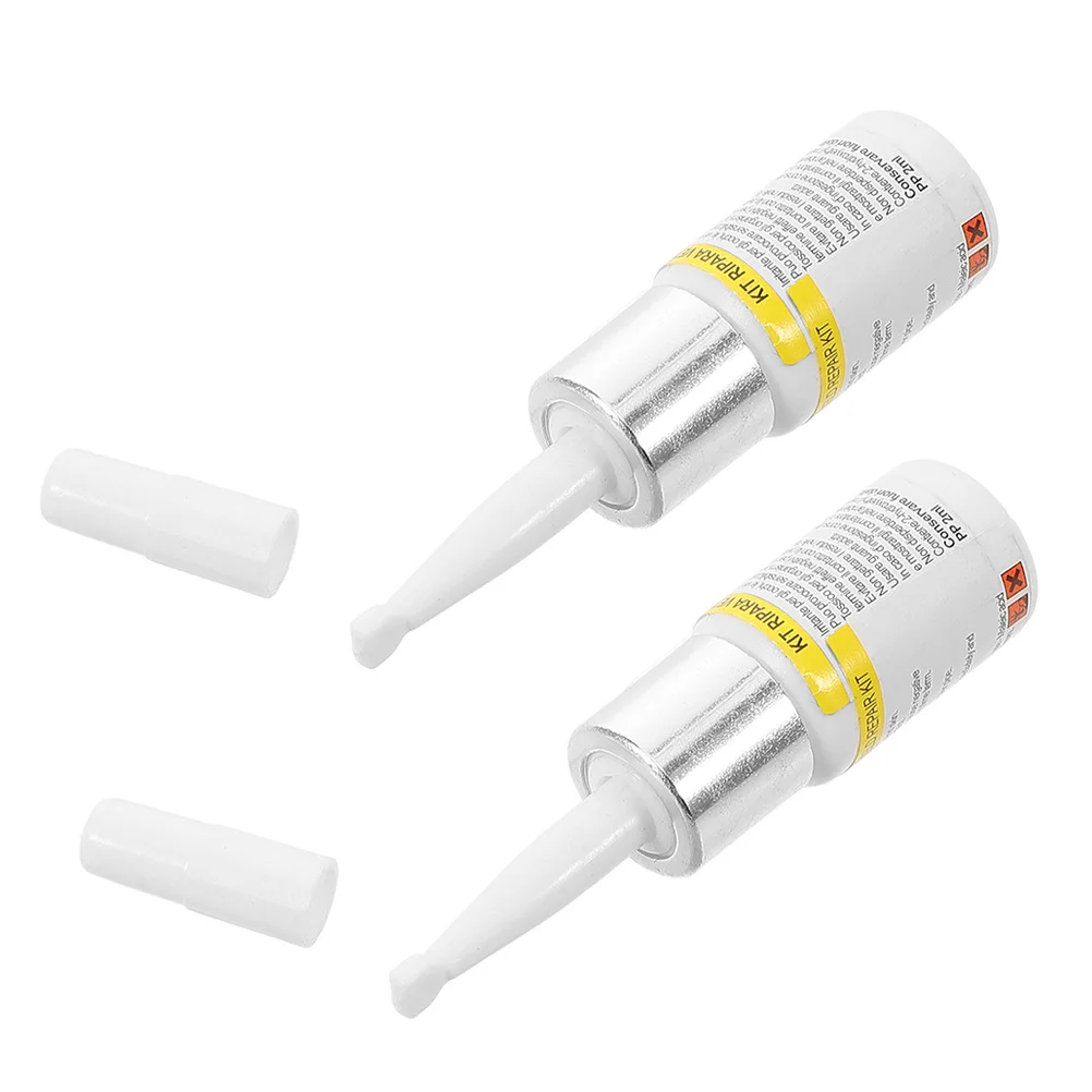 2 قطعة طقم تصليح الزجاج المقسى زجاج السيارة الأمامي مزيل الخدوش السائل للشقوق #5