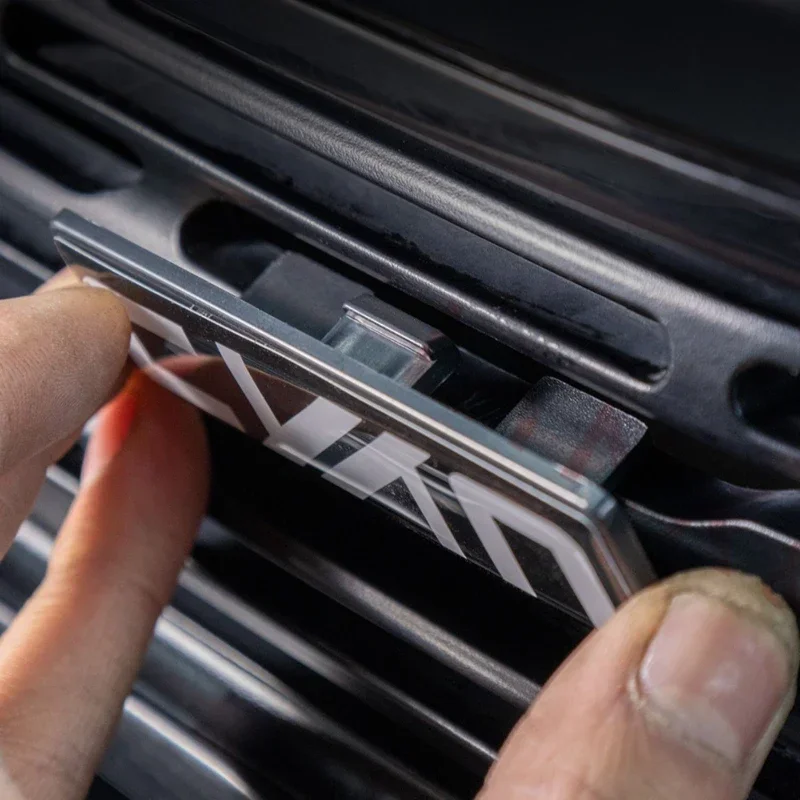 For Lynk&co 01 02 03 05 06Car Front Grille Logo Performance CYAN Decorative Stickers Special Modified Automotive Car Accessories