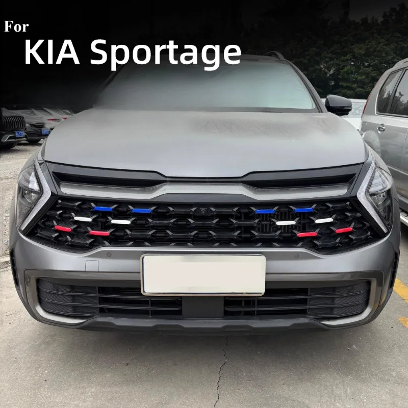 Para ​ ​ Kia Sportage X-Line Grille Stripes (2023-2025) Kit de acento de parrilla de cinta tricolor genuina 3M Motorsport X-Line Trim exclusivo