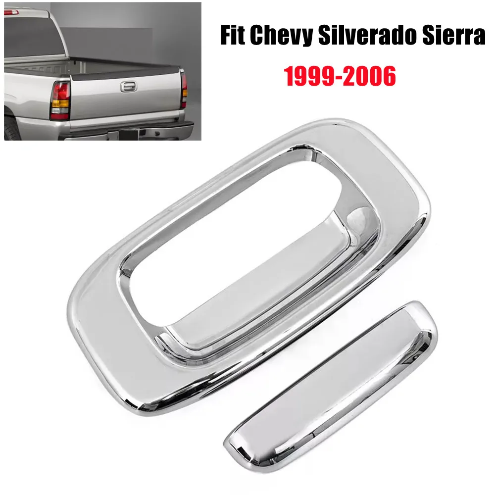 

1 комплект для Chevy Silverado/GMC Sierra 1500 2500 1999-2006 годов, внешняя задняя крышка багажника, дверная ручка, накладка, аксессуары из АБС-пластика