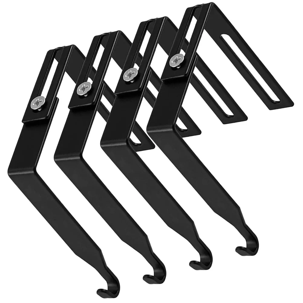 

4 Pcs Hanging Basket Door Storage Hooks Hangers Adjustable Cubicle for Sticky Heavy Duty Towel Rack Stand