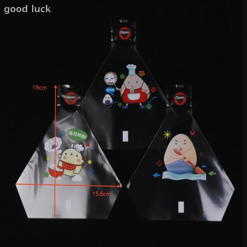 50/100 pçs adorável dos desenhos animados triângulo arroz bola saco de embalagem nori algas onigiri sushi saco sushi fazendo ferramentas molde bento acessórios