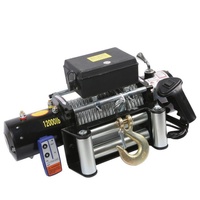 12000lbs Electric Winch for Off-Road Vehicles Wireless Remote Control New 12v 24v Auto ATV SUV Boat Trailer Steel 38\