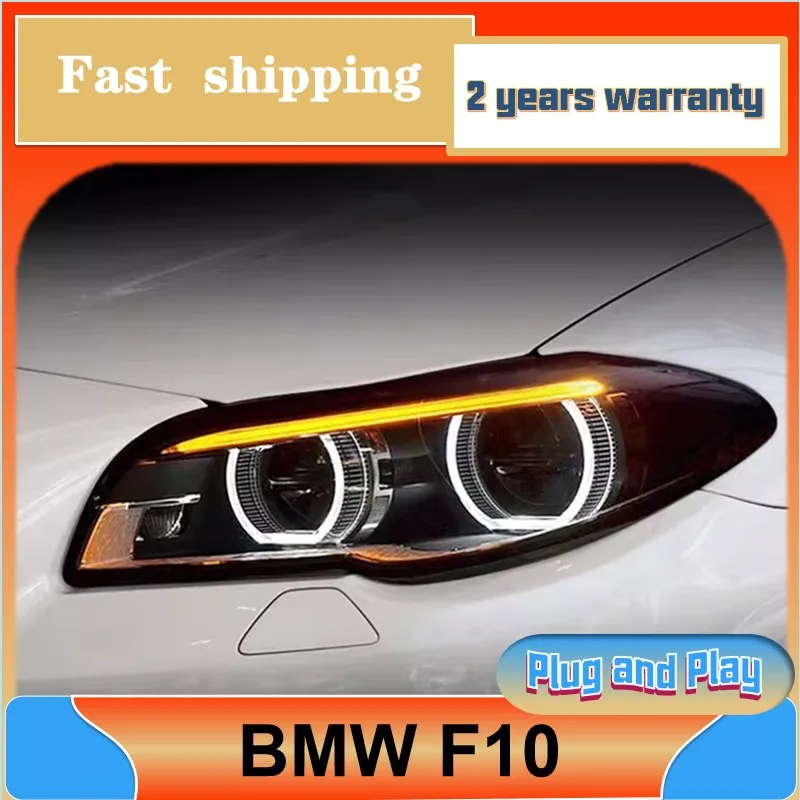 

Стайлинг автомобиля для BMW F10 фары 2010-2016 F10 фары 520i 525i 530i DRL поворотный сигнал Ближний дальний луч проекционный объектив