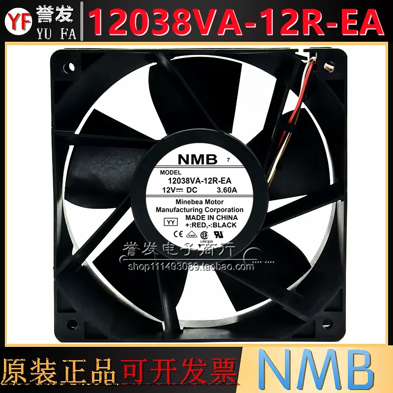 NEW ORIGINAL 12038VA-12R-EA 12V 3.6A 12038 120x120x38mm COOLING FAN RADIATOR