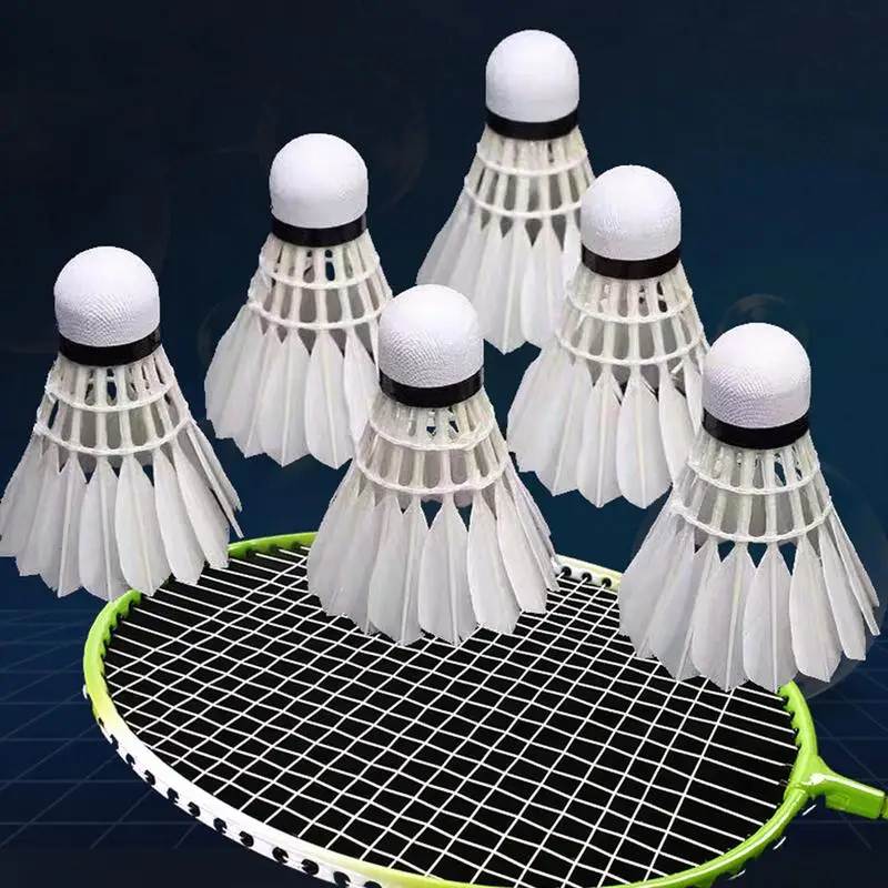 Pluma de volante de bádminton profesional, juego de pelota de entrenamiento estable, 12 piezas