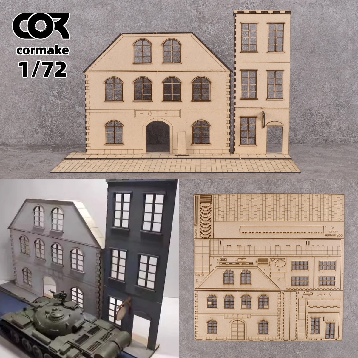 

Assembly road Architectural model brick path brick pavement sidewalk diorama Scale model kit tank Wood Display Base stand 1/72