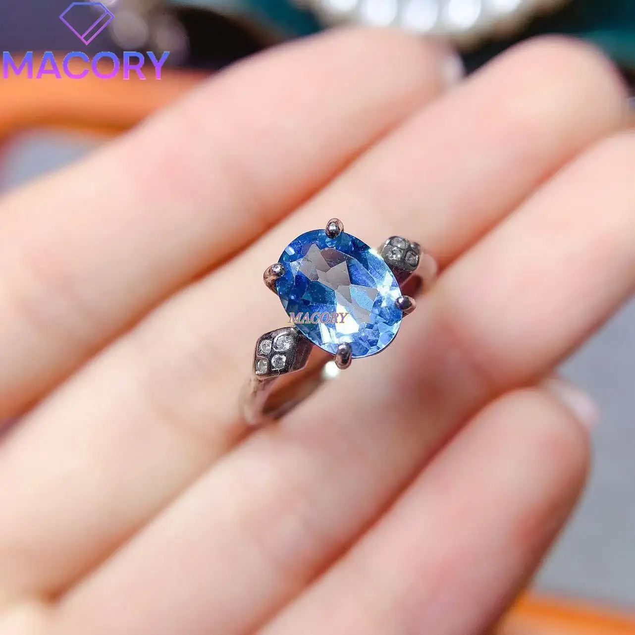 

925 Sterling Silver Topaz Ring for Women, New Arrival, Perfect Quality, Comes with Certificate, Ideal Gift, Certified Selection