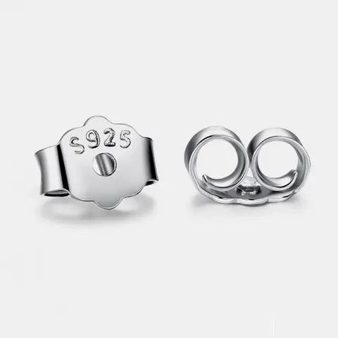 10pcs S925 스털링 실버 귀걸이 백업 교체 나비 스토퍼 저자 극성 안전 잠금 플러그 귀걸이 DIY 액세서리