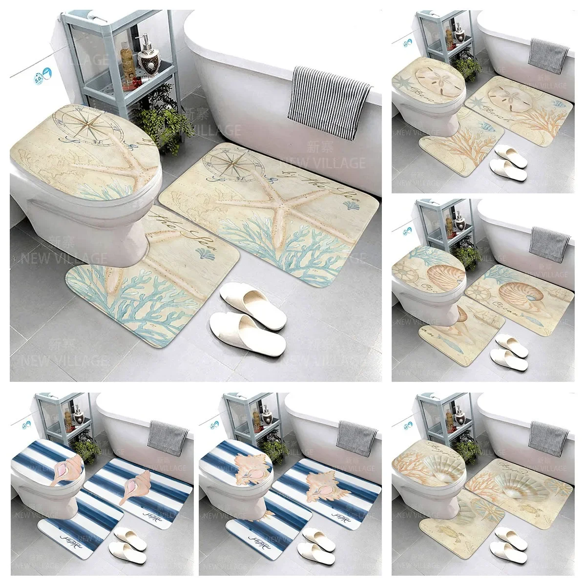 

Non slip shower mat bathroom carpet shower mat decorative water absorbing mat bathtub bathroom carpet underwater world print