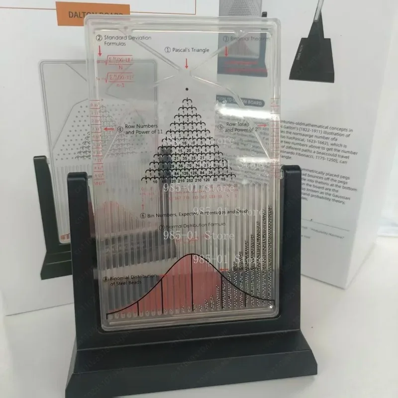 Galton Board math toy, probability statistics teaching tool for normal distribution demonstration