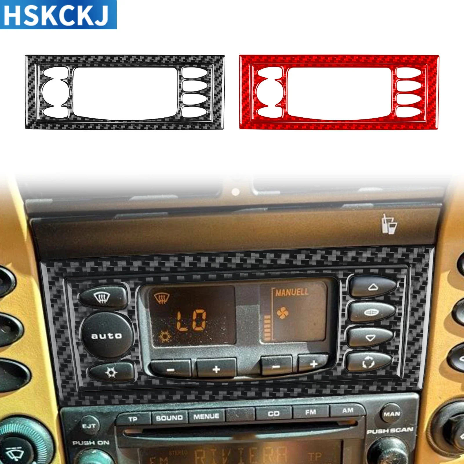 For Porsche 911 996 1998—2004 Car Accessories Carbon Fiber Air Conditioning AC Control Cover Trim Interior Sticker Modification