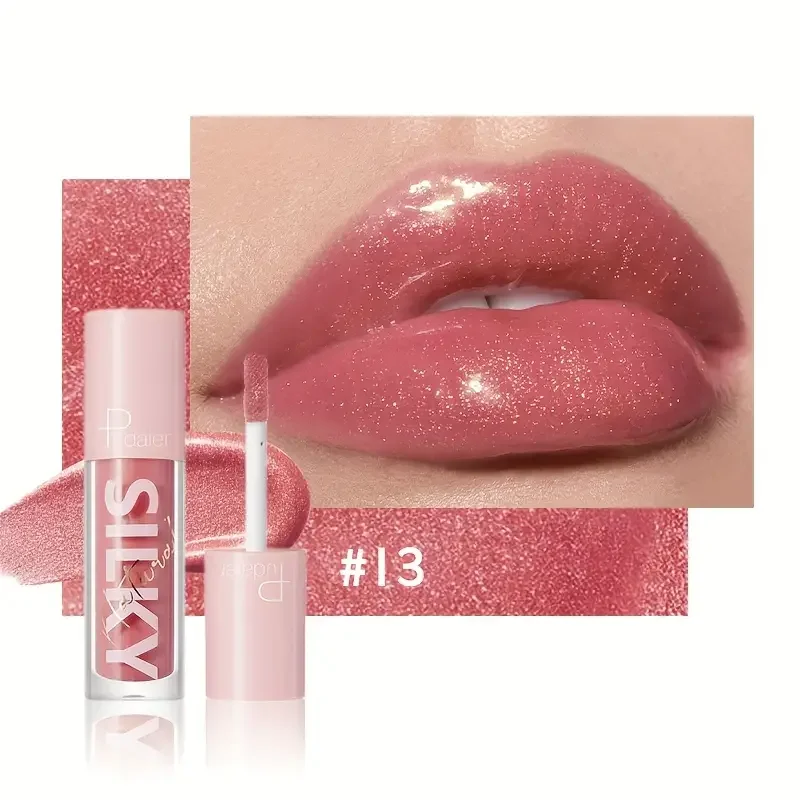 Shiny Glossy Lipgloss Set ,Non-Sticky Moisturizing Lip Gloss Long-lasting High， ShineShimmer Liquid Lipstick for  Women