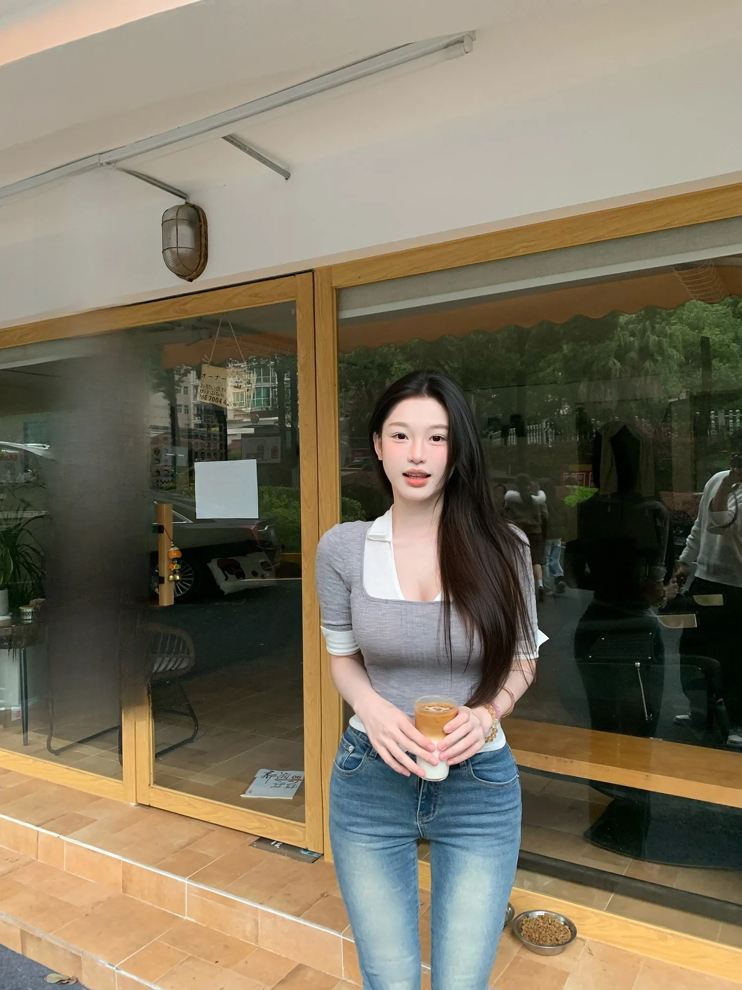 

Fart Shop High Intelligence Women's Slim Fit Texture Sensation Fake Two-Piece Shirt Spring Summer Casual Top