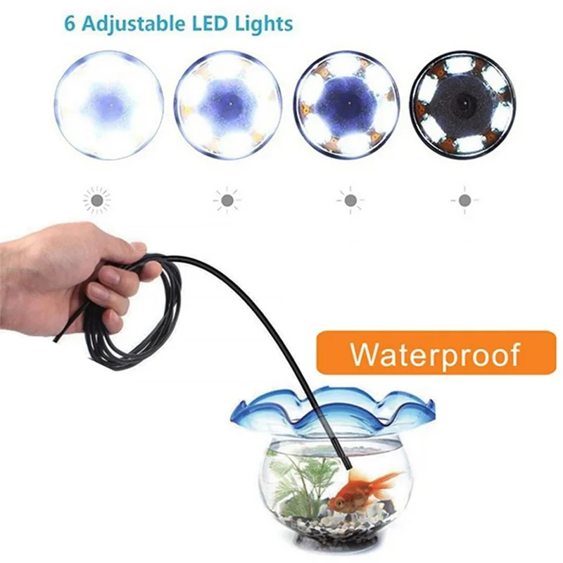 منظار ABNL USB من النوع C Borescope لهاتف OTG Android Phone 7 مم كاميرا فحص على شكل ثعبان