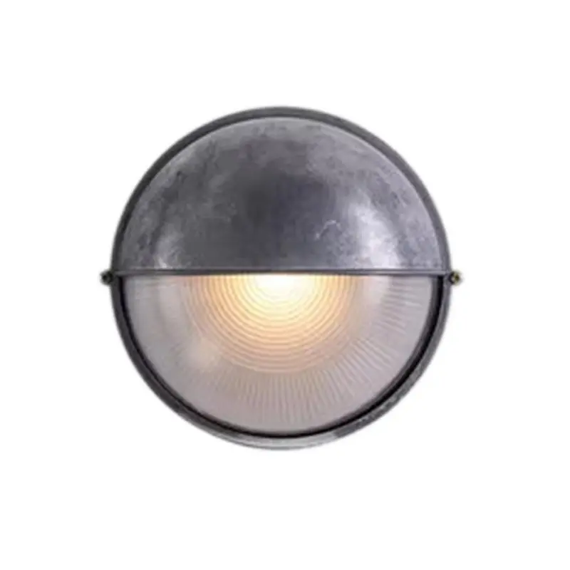 

CQMF-Round Outdoor Retro LED Wall Lamp E27 Waterproof Moisture Industrial Aluminium Glass Sconce Light Garden Porch Light