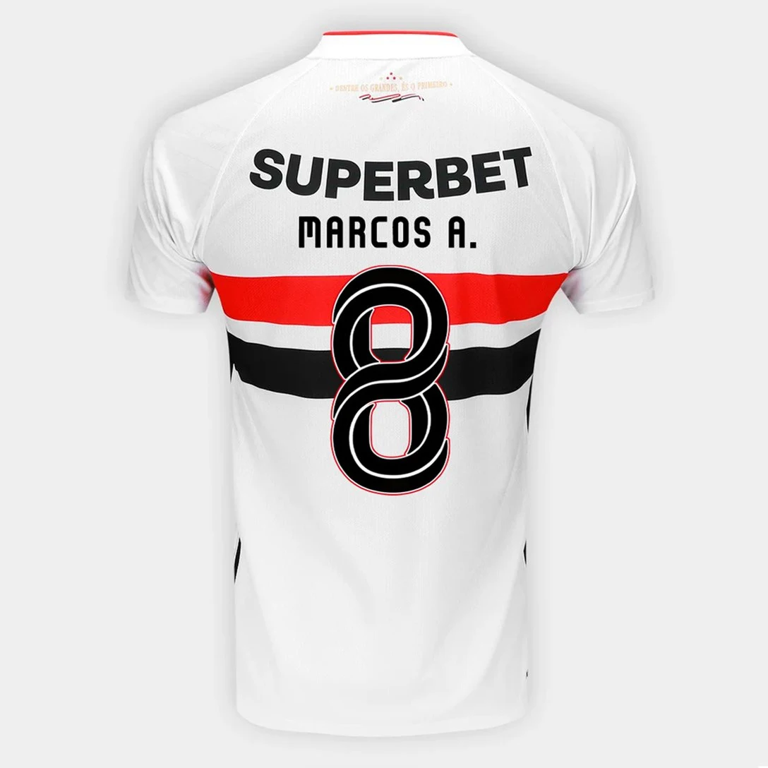 São Paulo Heimtrikot Nummer 26_27 Fan-Version 3D-Druck Sport-T-Shirt mit Kragen Bequem Atmungsaktiv Familien-Partnerlook – Detail 7