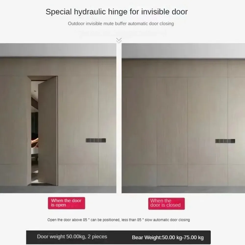 ZF-T Bisagra hidráulica Invisible para puerta especial, amortiguador de cierre automático