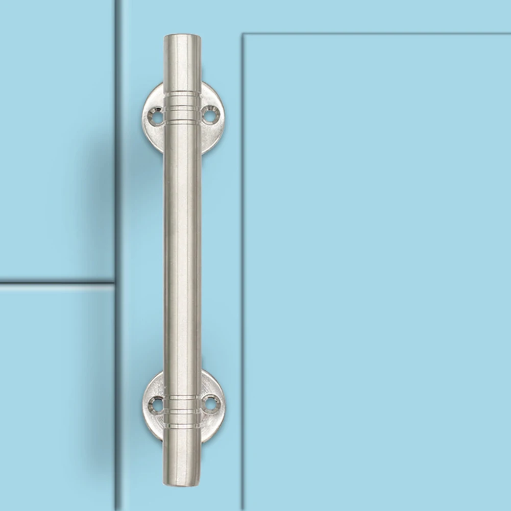 For Bathroom Doors Handle With Installation Screws Adjustable Double Iron Door For Barn Doors Old Style Silver Stainless Steel