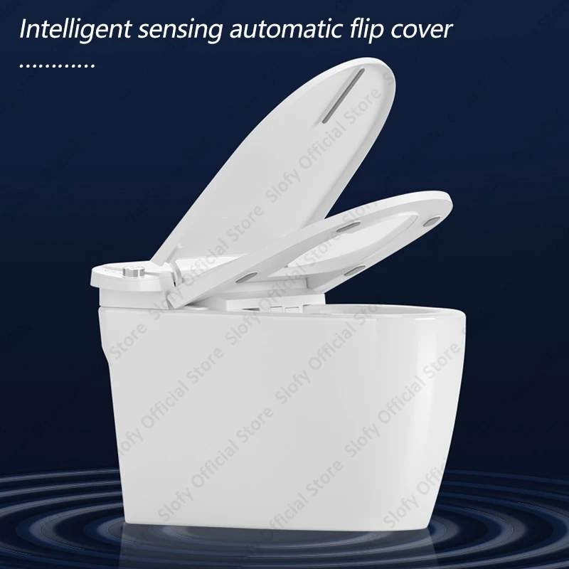 Elongated One Piece Smart Bidet Toilet Built-in Water Tank Toilet Air Dryer Warm Water Heated Seat No Water Pressure Restriction