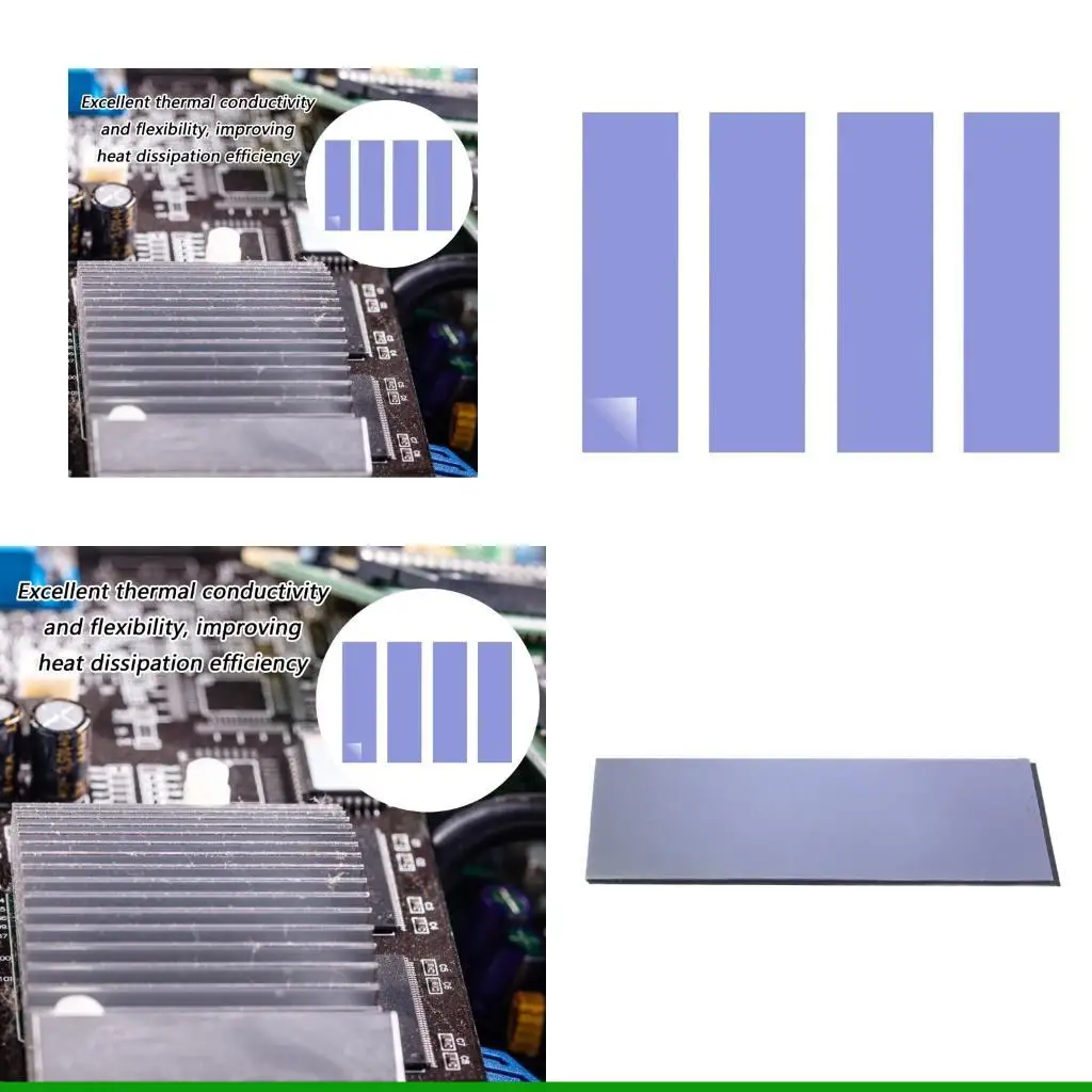 

U55C Durability Silicone Thermal Conductive Pad for M.2 2280 NVMe SSDs Heat Sink Efficient Heat Transfer Cooling Systems