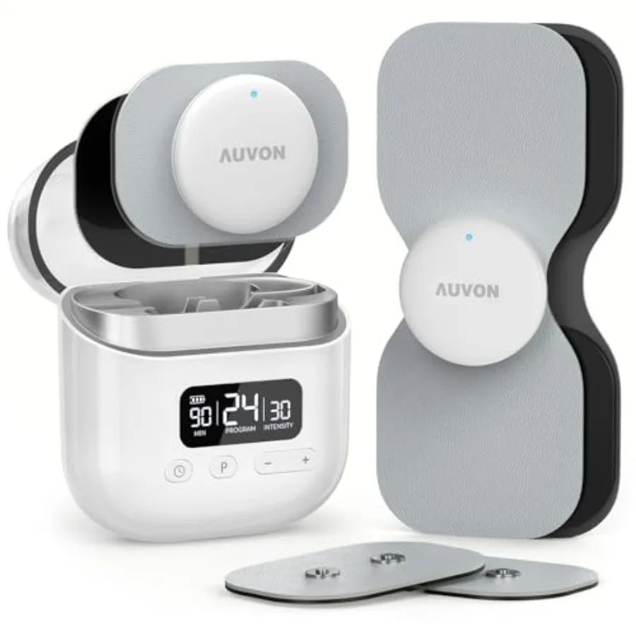 

Беспроводной TENS-стимулятор с 24 режимами для снятия боли, умный перезаряжаемый TENS-аппарат с двумя размерами TENS-накладок (6 шт.) для физиотерапии