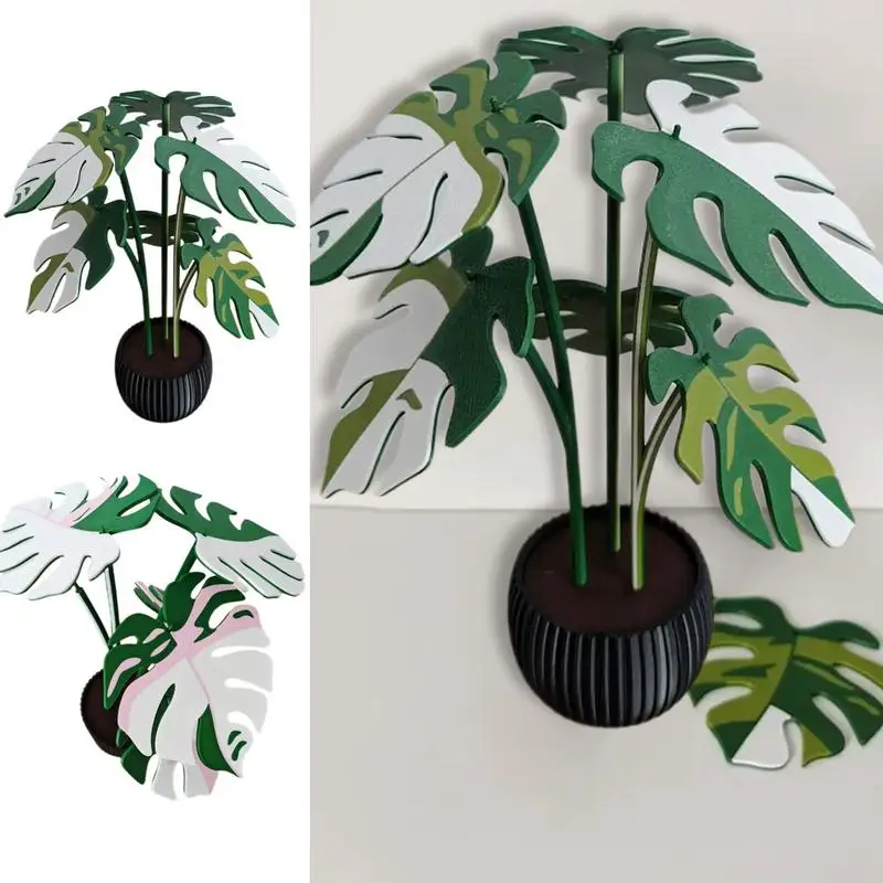 

3D Printing Drink Coaster Realistic Greenery Potted Decor for Home Farmhouse Outdoor Floor Front Porch Bathroom Windowsill