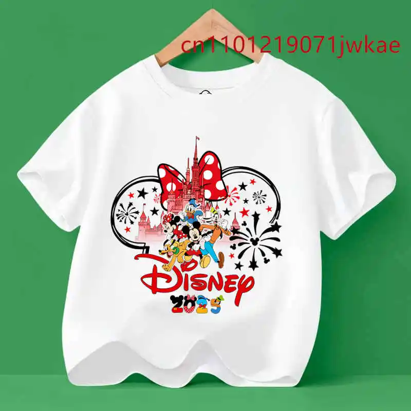 

Hot Sell Cute Disney Trip 2025 Matching Outfits Summer Boy and Girls Vacation Matching Top + Shorts Clothes Matching T-shirt Set