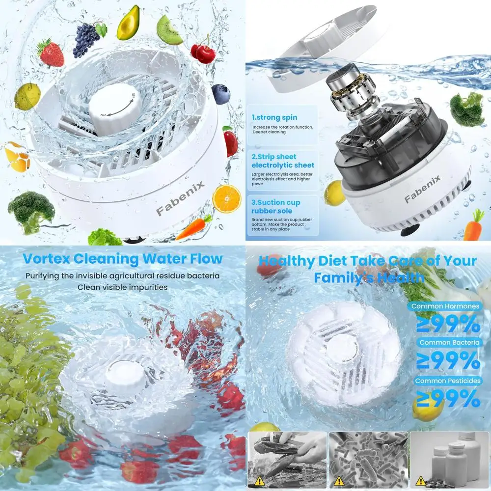 

Машина для мытья фруктов и овощей. Вращающийся стеллаж для фруктов и овощей. Устройство для очистки воды автоматически включается при попадании воды.