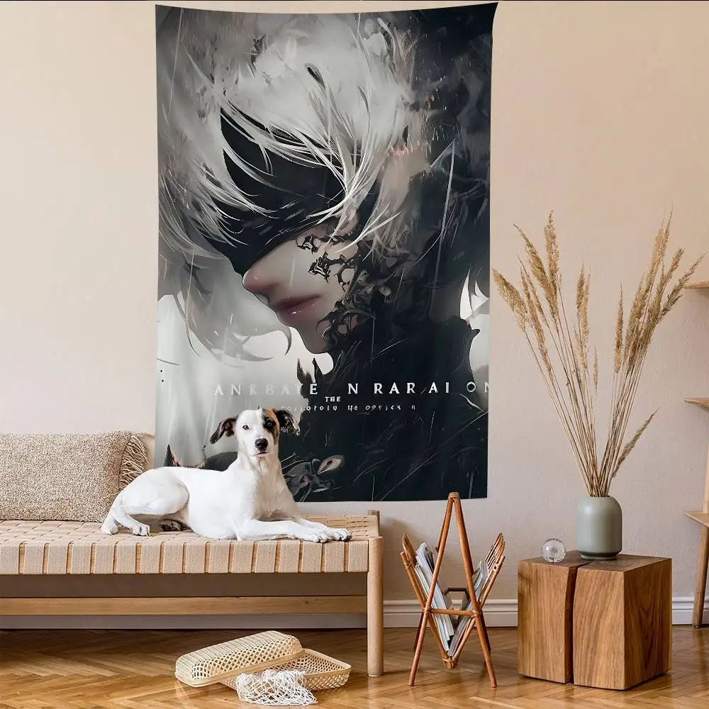 Game N-NieR Beauty Girl Hanging Bohemian Tapestry Bohemian Wall Tapestries Mandala Cheap Hippie Wall Hanging