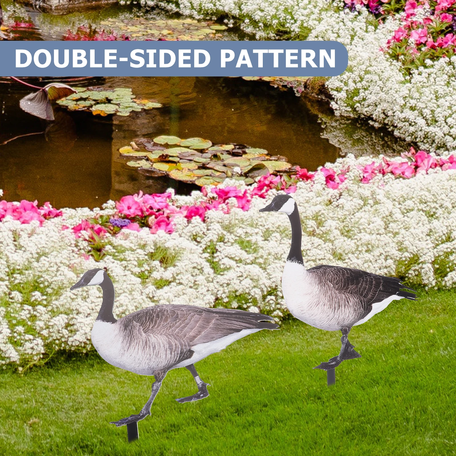 

2pcs Acrylic Garden Decoration Duck Stakes Realistic Animal Ornaments Durable Yard Decor courtyard garden animal