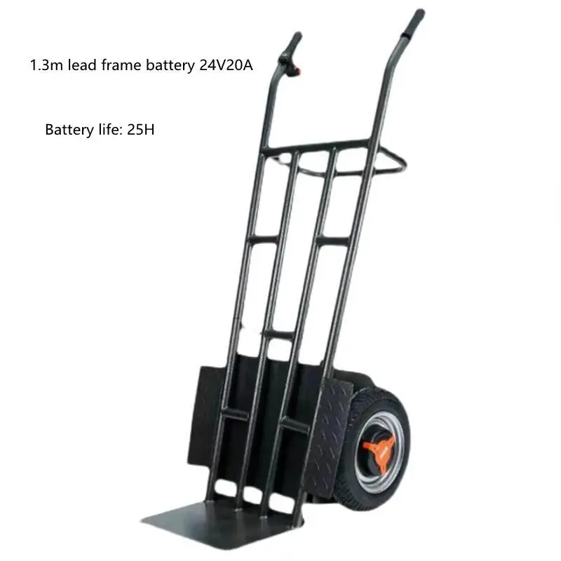 Portable Electric Trolley Two-wheeled Truck Loading and Unloading Light Truck Construction Site Trolley Load-bearing 600KG