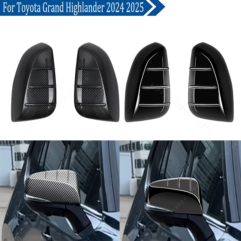 

Для Toyota Grand Highlander 2024 2025 abs углеродное волокно, зеркало бокового вида на дверь, накладка на крыло, аксессуары, автомобильная наклейка