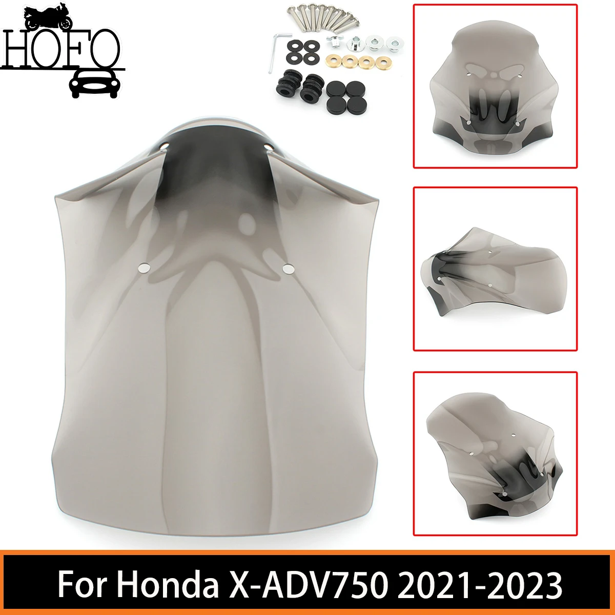 

For Honda X-ADV750 2021 2022 2023 Motorcycle Windshield Wind Screen Deflector Fairing Transparent/Grey Motorcycle Accessories